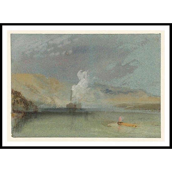 Shoal on the Seine with an Approaching Steamer 1832, A New Print Of a J. M. W Turner Painting