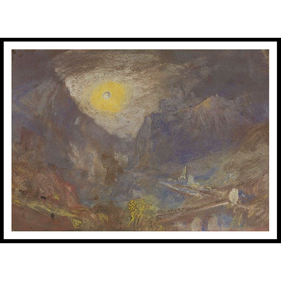 Sisteron from the North West with a Low Sun, A New Print Of a J. M. W Turner Painting