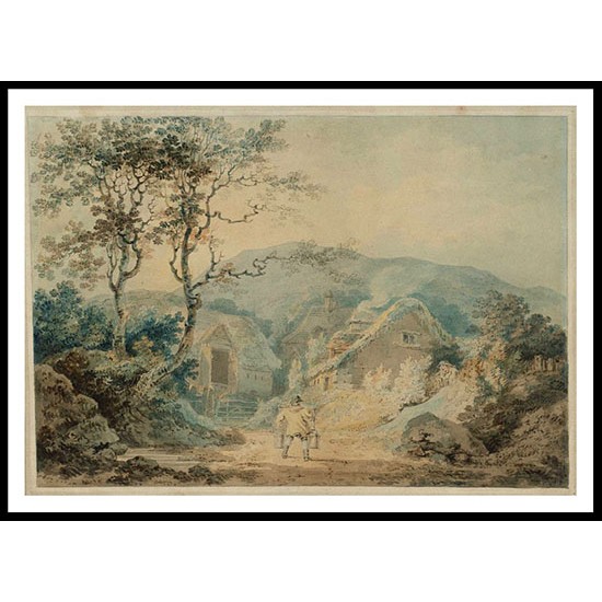 Skyrrid Farm and Ysgyryd Fawr 1792 01, A New Print Of a J. M. W Turner Painting