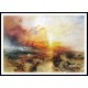 Slave Ship Slavers Throwing Overboard the Dead and Dying Typhoon Coming On 1840, A New Print Of a J. M. W Turner Painting