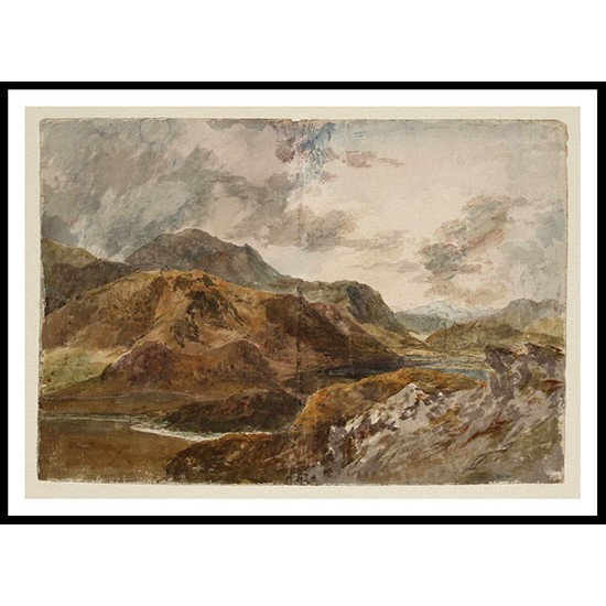 Snowdon and Dinas Emrys from above Beddgelert 1799, A New Print Of a J. M. W Turner Painting