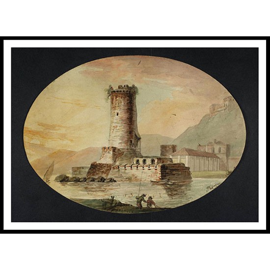 St Vincent's Tower Naples 1791, A New Print Of a J. M. W Turner Painting