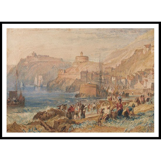 St. Mawes Cornwall 1823, A New Print Of a J. M. W Turner Painting