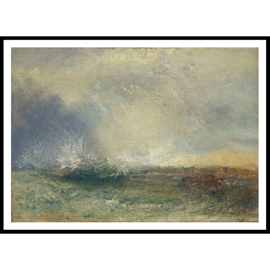 Stormy Sea Breaking on a Shore 1840 45, A New Print Of a J. M. W Turner Painting