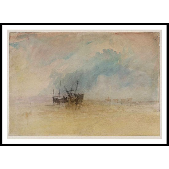 Stranded Vessels on the Sands 1830, A New Print Of a J. M. W Turner Painting