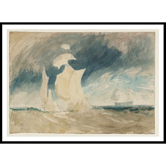 Study for 'Sheerness' 1824, A New Print Of a J. M. W Turner Painting