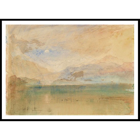 Sunset Lake of Lucerne 1841, A New Print Of a J. M. W Turner Painting