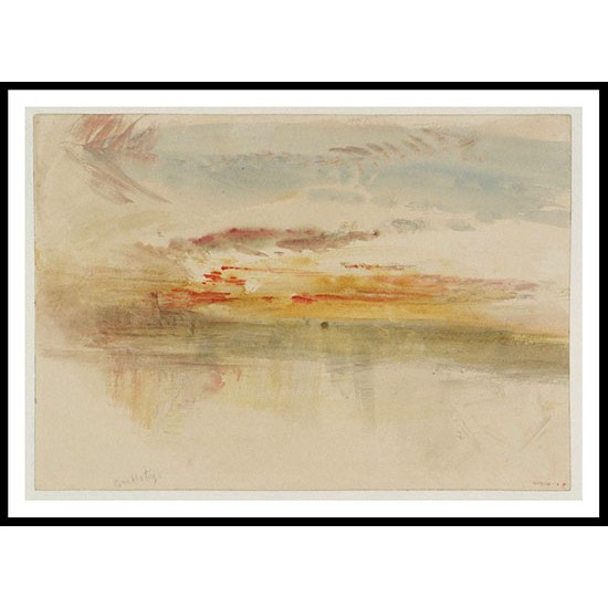 Sunset at Ambleteuse 1845, A New Print Of a J. M. W Turner Painting