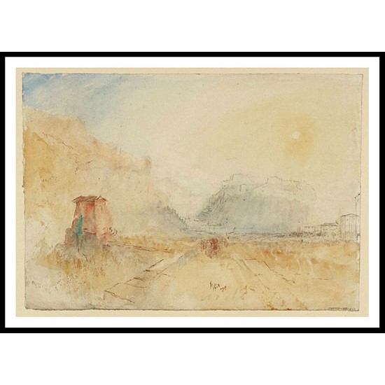 Swiss Fortress 1830s, A New Print Of a J. M. W Turner Painting