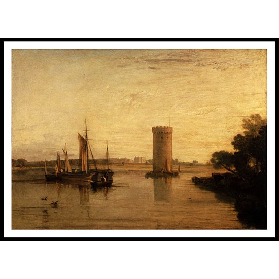 Tabley Cheshire the Seat of Sir J.F. Leicester Bart. Calm Morning 1809, A New Print Of a J. M. W Turner Painting