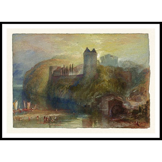 Tancarville from the East 'Front View' 1832, A New Print Of a J. M. W Turner Painting