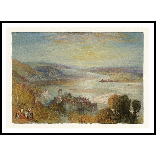 Tancarville with the Town of Quillebeuf in the Distance 'Back View' 1832, A New Print Of a J. M. W Turner Painting