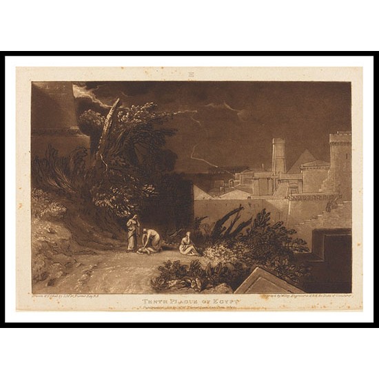 Tenth Plague of Egypt 1816, A New Print Of a J. M. W Turner Painting