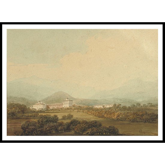 The Bishop's Palace at Brescia Northern Italy, A New Print Of a J. M. W Turner Painting