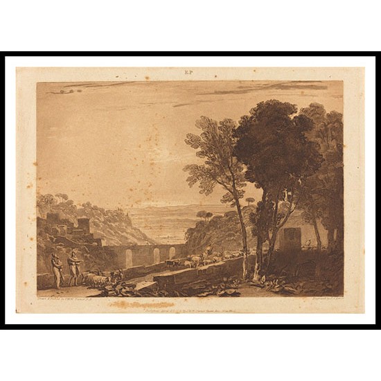 The Bridge and Goats 1812, A New Print Of a J. M. W Turner Painting