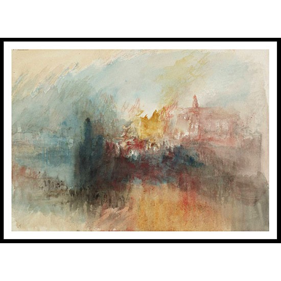 The Burning of the Houses of Parliament from the River 1834 02, A New Print Of a J. M. W Turner Painting