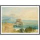 The Castel dell'Ovo Naples with Capri in the Distance 1819, A New Print Of a J. M. W Turner Painting