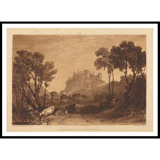 The Castle Above the Meadows 1808, A New Print Of a J. M. W Turner Painting