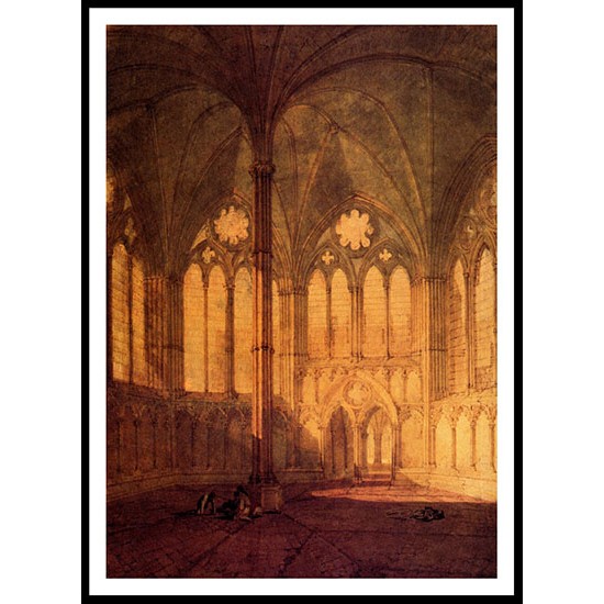 The Chapter House Salisbury Cathedral, A New Print Of a J. M. W Turner Painting