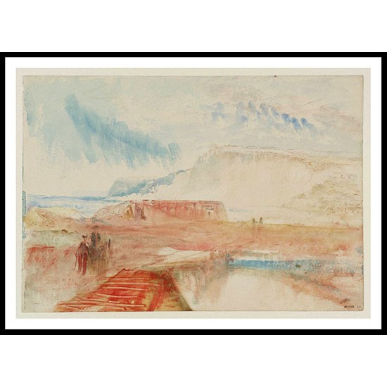 The Cliffs at Mers les Bains from Le Treport 1845, A New Print Of a J. M. W Turner Painting