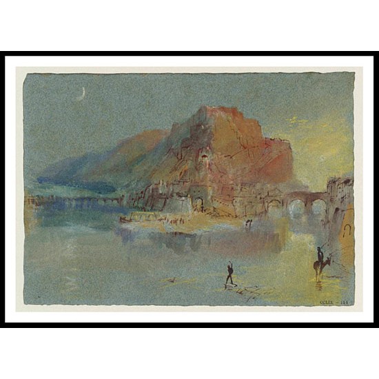 The Confluence at Namur Moonlight 1839, A New Print Of a J. M. W Turner Painting