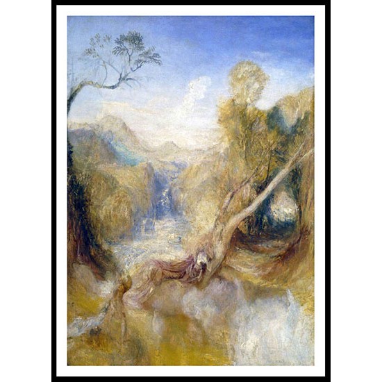 The Death of Actaeon with a Distant View of Montjovet Val d'Aosta 1837, A New Print Of a J. M. W Turner Painting