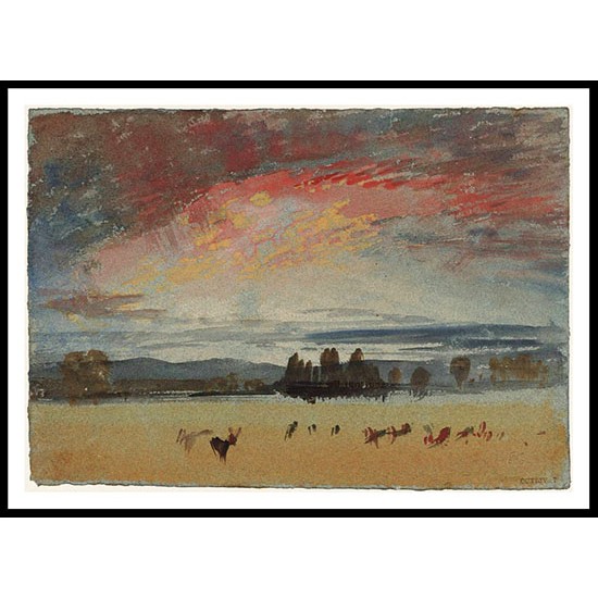 The Deer in Petworth Park 1827, A New Print Of a J. M. W Turner Painting