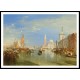 The Dogana and Santa Maria della Salute Venice 1843, A New Print Of a J. M. W Turner Painting