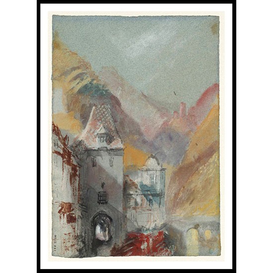 The Enderttor and Alte Thorschenke Cochem 1839, A New Print Of a J. M. W Turner Painting