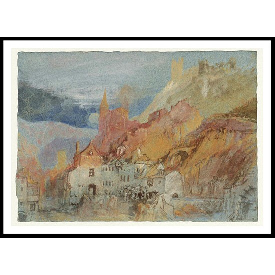 The Entrance to Trarbach from Bernkastel 1839, A New Print Of a J. M. W Turner Painting