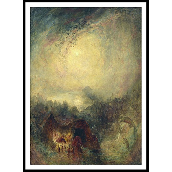 The Evening of the Deluge 1843, A New Print Of a J. M. W Turner Painting