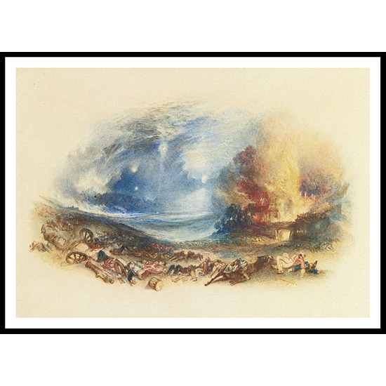 The Field of Waterloo Seen from Hougoumont, A New Print Of a J. M. W Turner Painting