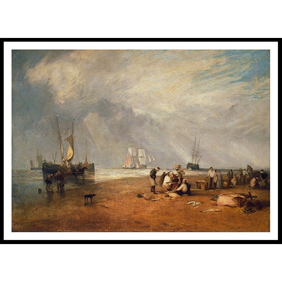 The Fish Market at Hastings Beach 1810, A New Print Of a J. M. W Turner Painting