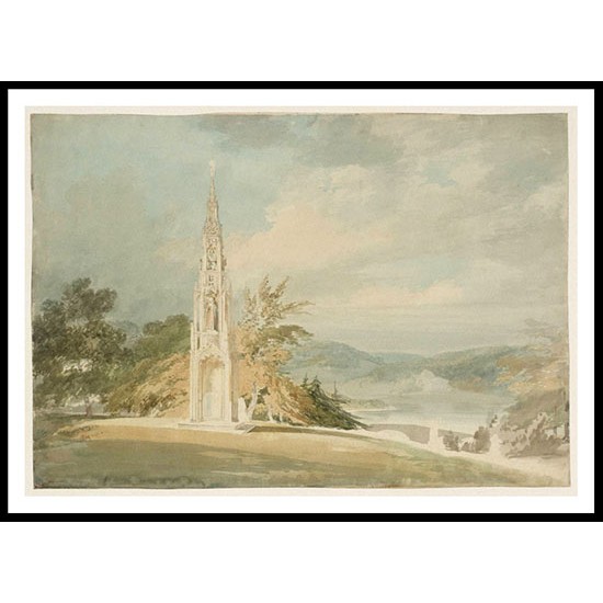 The Gothic Cross above the Lake at Stourhead 1798, A New Print Of a J. M. W Turner Painting