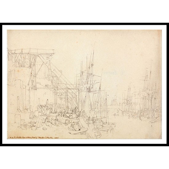 The Hurries Coal Boats Loading North Shields 1795, A New Print Of a J. M. W Turner Painting