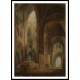 The Interior of Durham Cathedral Looking East along the South Aisle 1798, A New Print Of a J. M. W Turner Painting