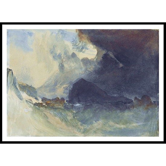 The Mewstone Devon, A New Print Of a J. M. W Turner Painting