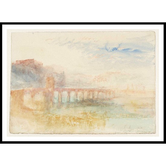 The Mosel Bridge at Coblenz 1841 42, A New Print Of a J. M. W Turner Painting