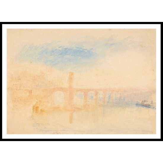 The Moselle Bridge Coblenz 1842, A New Print Of a J. M. W Turner Painting