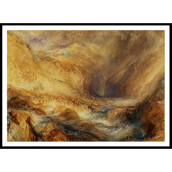 The Pass at Faido St. Gotthard, A New Print Of a J. M. W Turner Painting