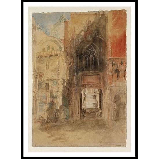 The Porta della Carta Doge's Palace 1840, A New Print Of a J. M. W Turner Painting