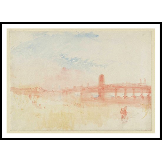 The Red Bridge 1830, A New Print Of a J. M. W Turner Painting