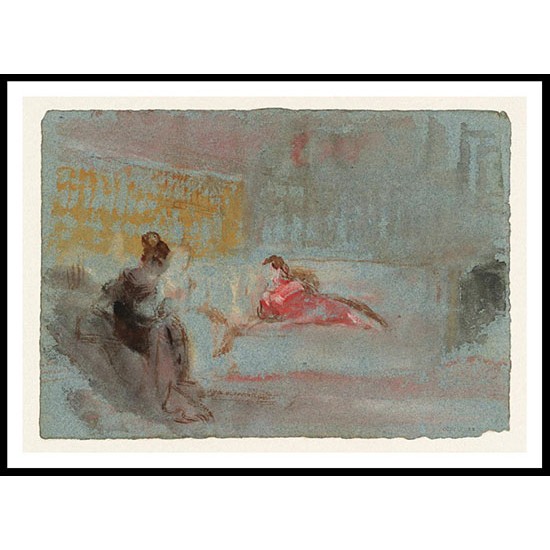 The Red Lady on a Couch 1827, A New Print Of a J. M. W Turner Painting