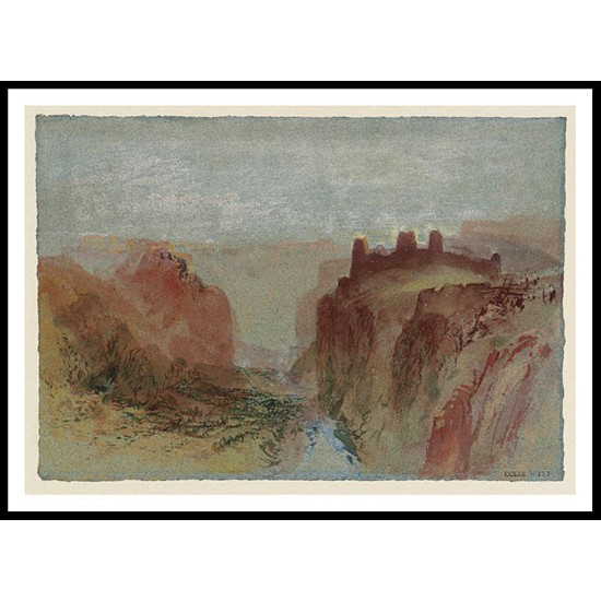 The Rham Plateau Luxembourg from the Alzette Valley 1839, A New Print Of a J. M. W Turner Painting