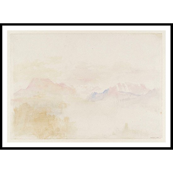 The Rigi and Lake Lucerne Yellow and Rose 1844, A New Print Of a J. M. W Turner Painting