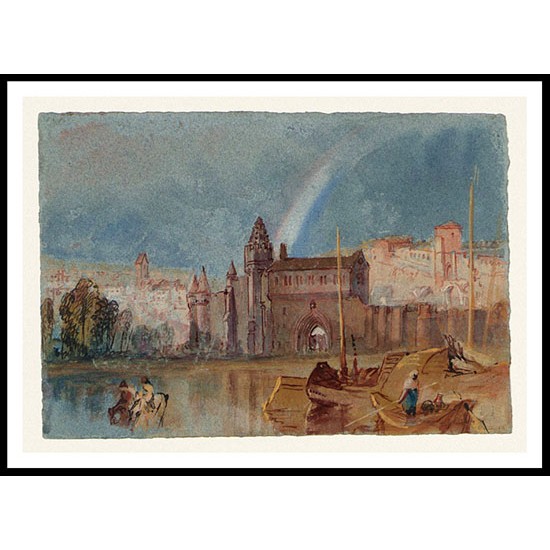 The Ruined Abbey of Marmoutier near Tours 1826 28, A New Print Of a J. M. W Turner Painting