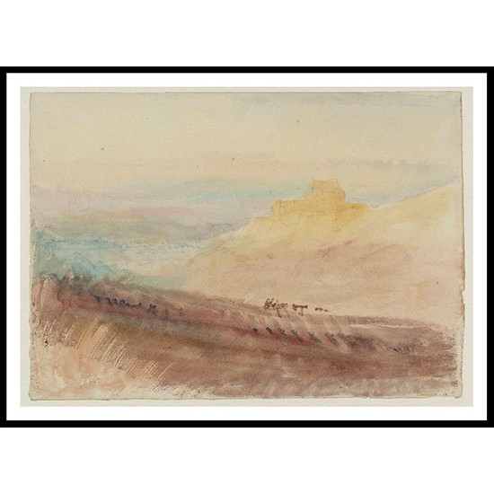 The Ruins of Chateau d'Arques near Dieppe Evening 1845, A New Print Of a J. M. W Turner Painting