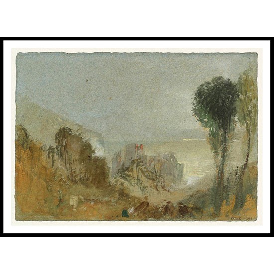 The Ruins of the Chateau of Tancarville from Above 1832, A New Print Of a J. M. W Turner Painting