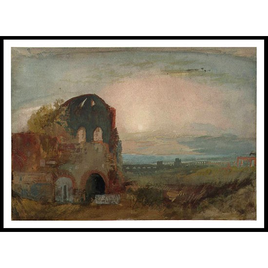 The So Called Temple of Minerva Medica Rome at Sunset 1819, A New Print Of a J. M. W Turner Painting