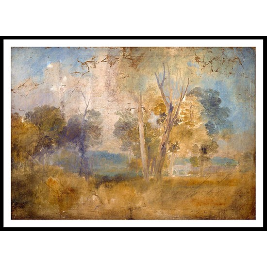 The Thames Glimpsed between Trees possibly at Kew Bridge 1806 07, A New Print Of a J. M. W Turner Painting